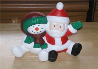 Snowman and santa